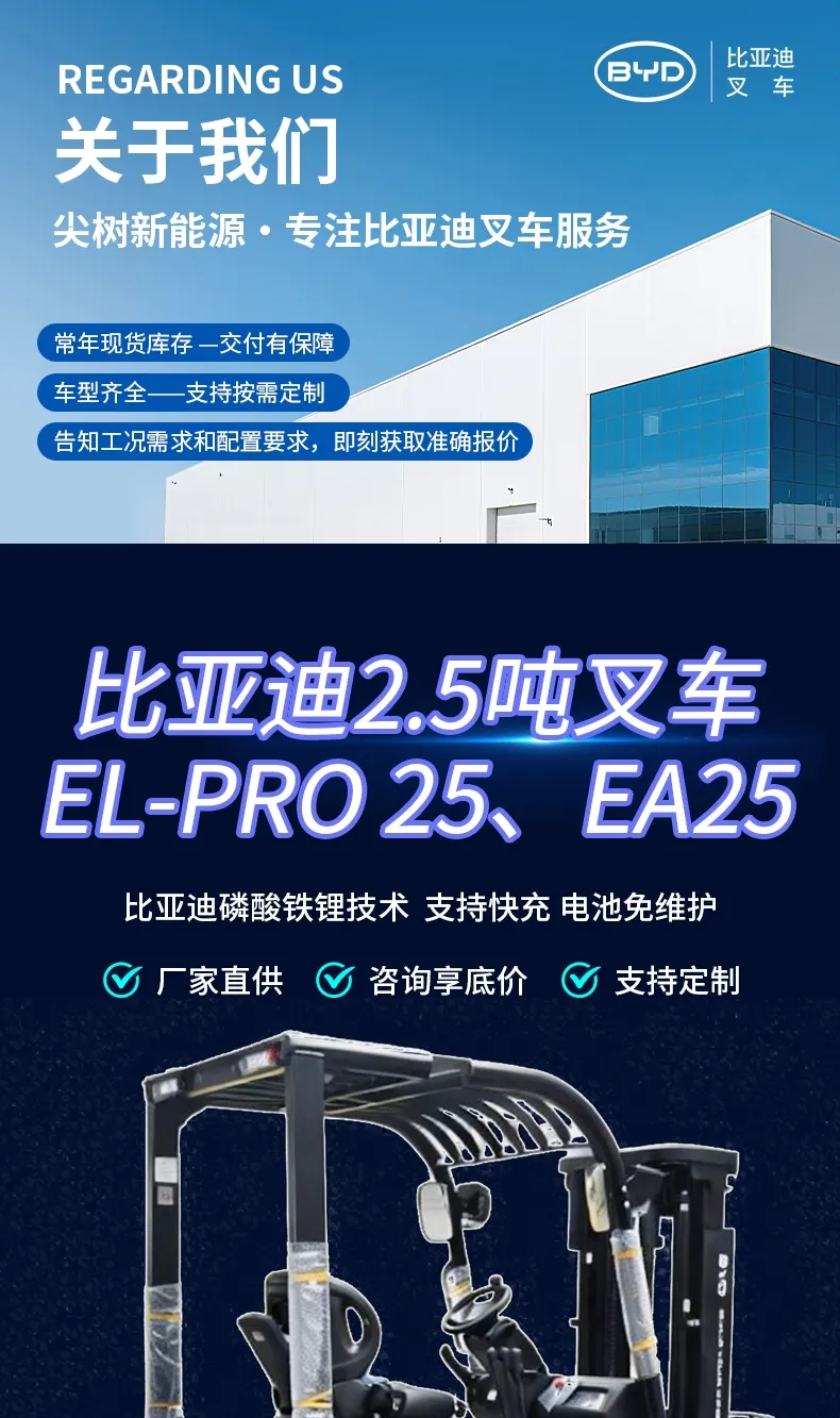 BYD carretilla elevadora eléctrica de 2,5 toneladas(Figura1)