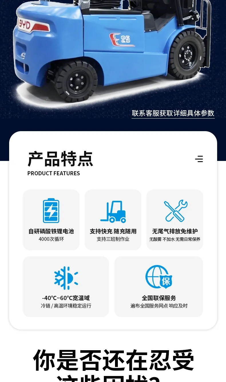 BYD carretilla elevadora eléctrica de 2,5 toneladas(Figura2)