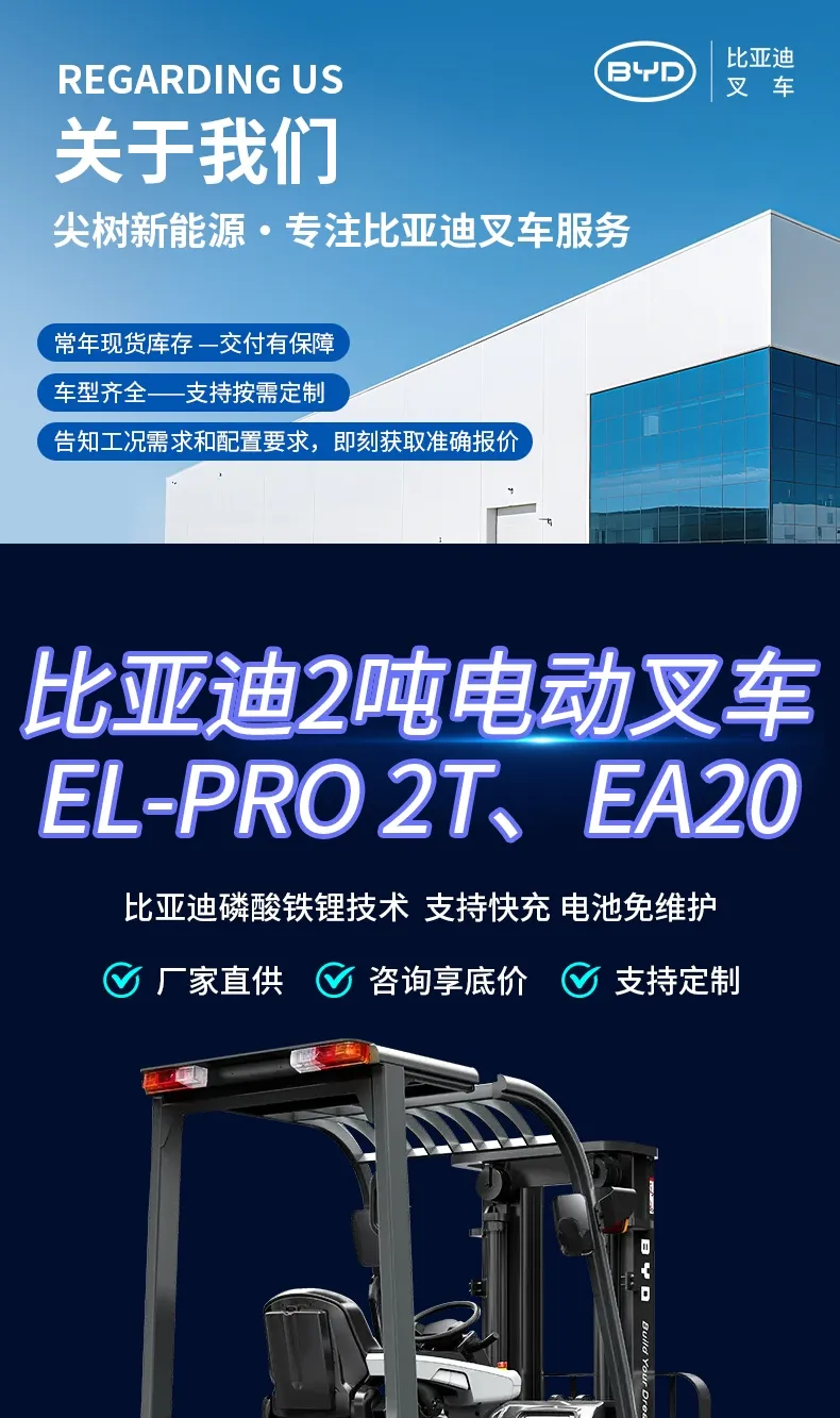 Carretilla elevadora eléctrica de 2 toneladas BYD(Figura1)