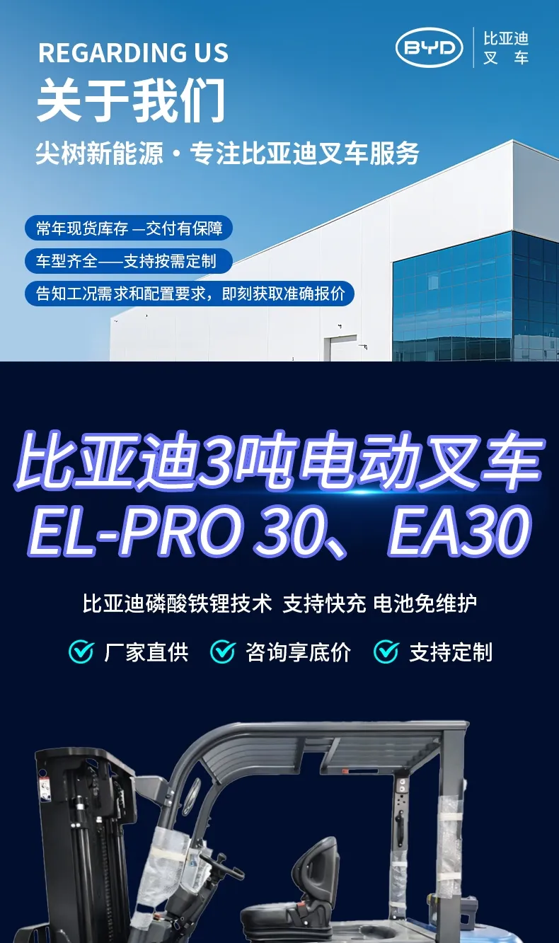 Carretilla elevadora eléctrica de 3 toneladas BYD(Figura1)