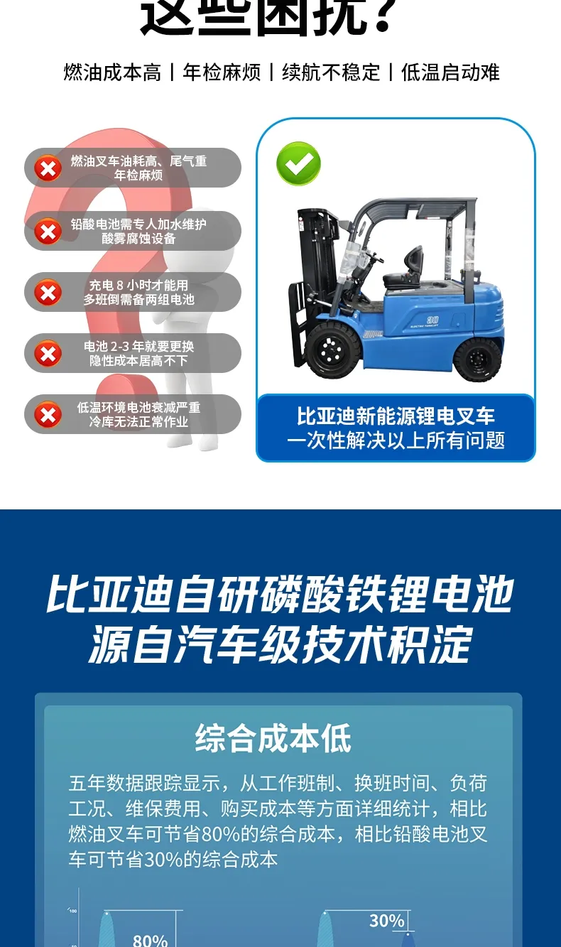 Carretilla elevadora eléctrica de 3 toneladas BYD(Figura3)