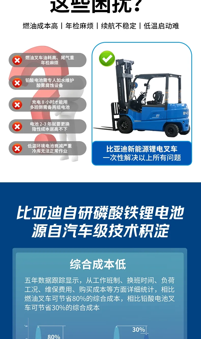 Carretilla elevadora eléctrica de 5 toneladas BYD(Figura3)